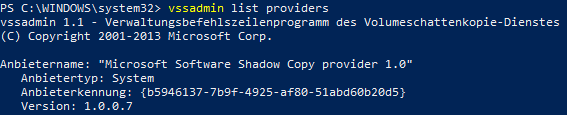 Datei:Vssadmin list providers.PNG